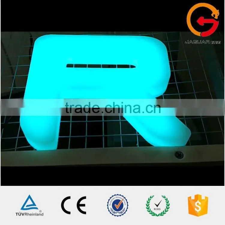 2016 innovative shop decor acrylic led color changing lighting letter sign