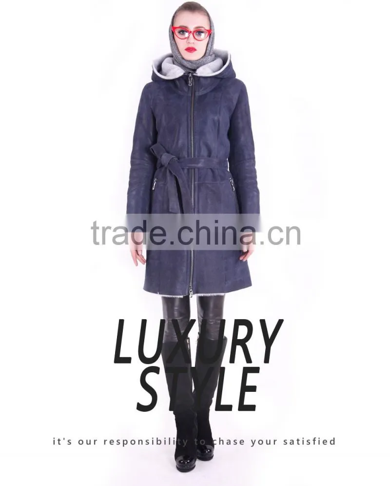 2016 New Design Winter Women Slim Fit Woolen fur Coat