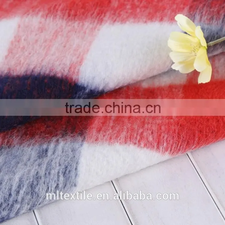 coats fabric plaid wool fiber fabric textile/woolen cloth
