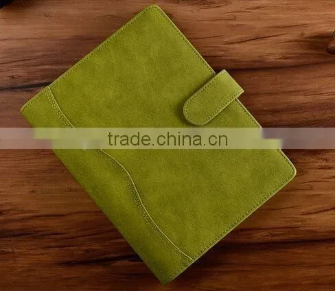 faux leather notebook case 6 ring binder organizer