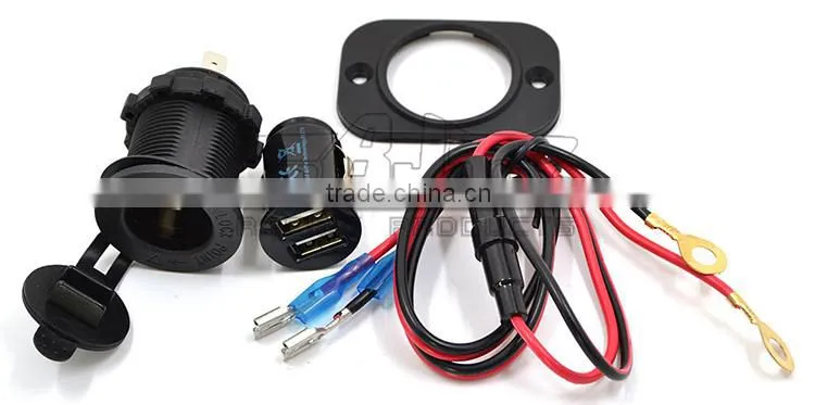 BJ-UPS-006 Customized CE Certification Universal Black Motorbike Single Hole Motorcycle USB Power Supply