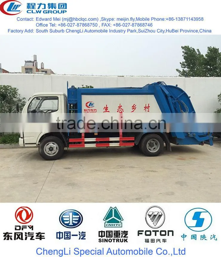 hot sale dongfeng garbage truck, garbage refuse compactor truck