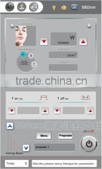 Medical CE approved 980nm diode laser for vascular/veins/blood vessels removal