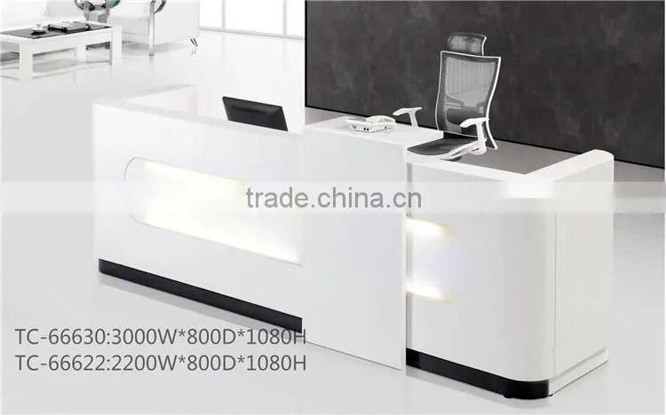 Modern design LED light reception desk