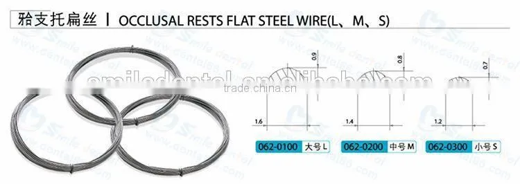 Occlusal rests flat steel wire dental instrument for sale dental wax carving instrument