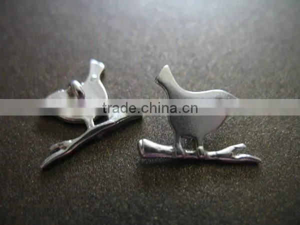 Shop Sale.. SWALLOWS Sparrow Pendants Charms, Birds on a Branch, 13x10 mm,