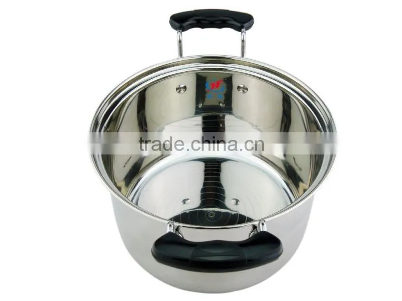 large size home utensils stainless steel camping cooking pot in china