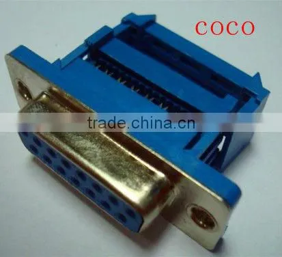 DB15p female IDC Plastic connector in low price