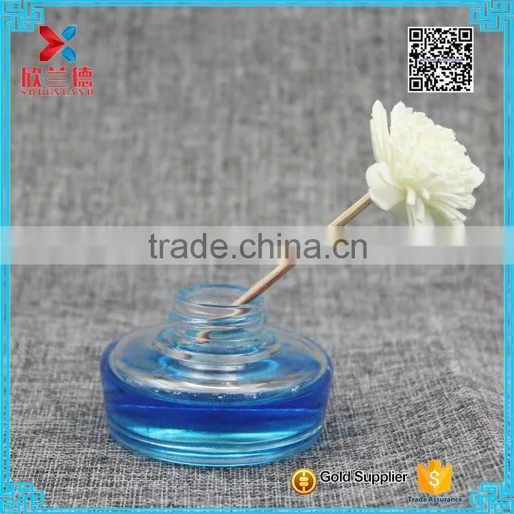 2016 60ml round glass empty car aroma reed diffuser bottle Hot selling