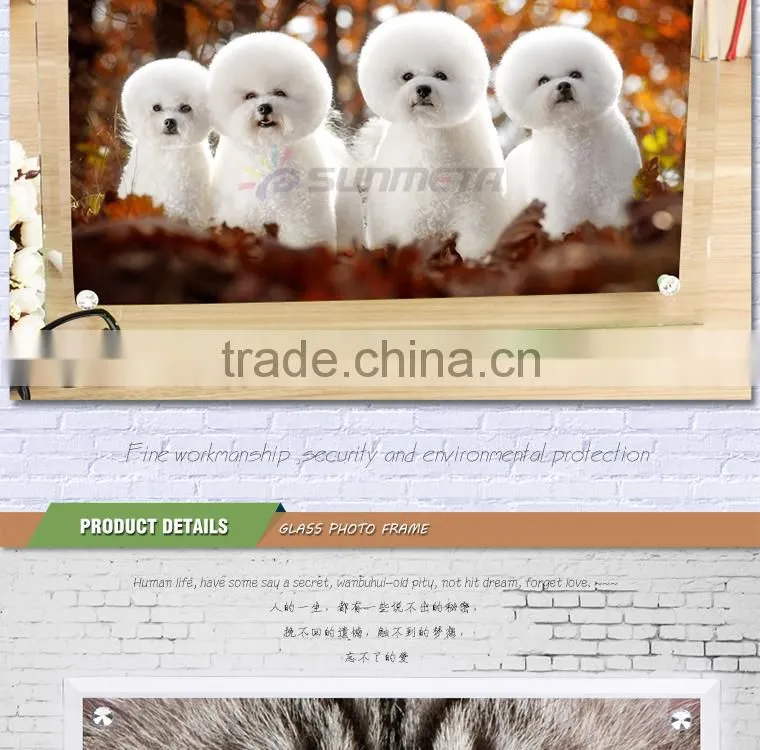 Sunmeta factory directly high quality blank sublimation glass photo frame BL-13
