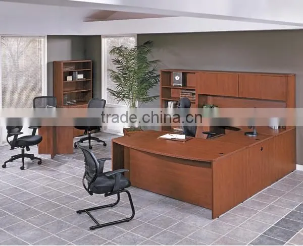 modular hot sale bowfront open executive office table melamine office table
