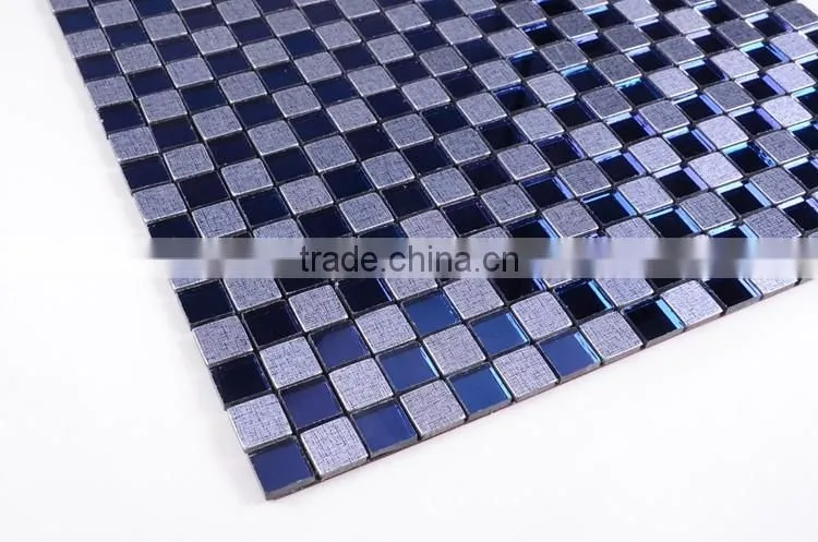 LP128 300X300MM purple make mosaic glass hurricane candle holder