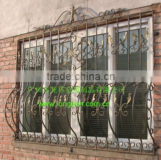Top-selling hand forging iron window fence for house