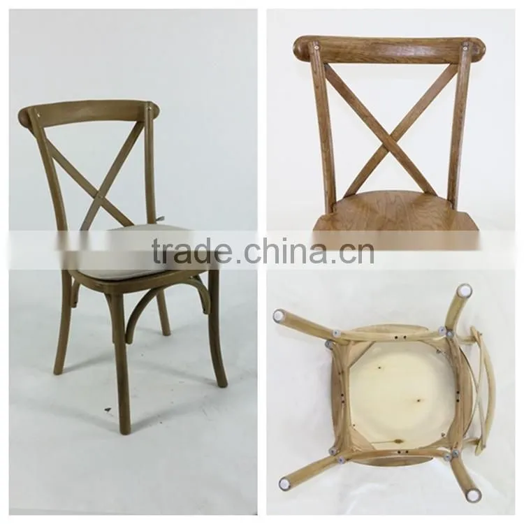 Beech Wood Cross Back Vineyard Chair For Dining Chair