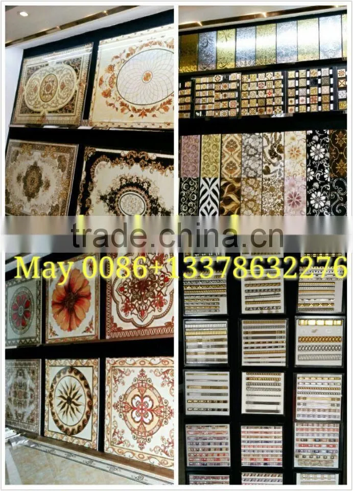 hot sale full ceramic golden&silver border 600*20mm