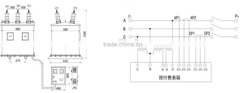 JLSZK-10W Three Phase Prepaid Metering Box
