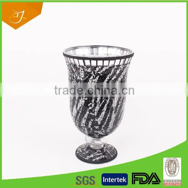 Decorative Mosaic Tall Trumpet Glass Vases, Decorative Mosaic Trumpet Glass Vases