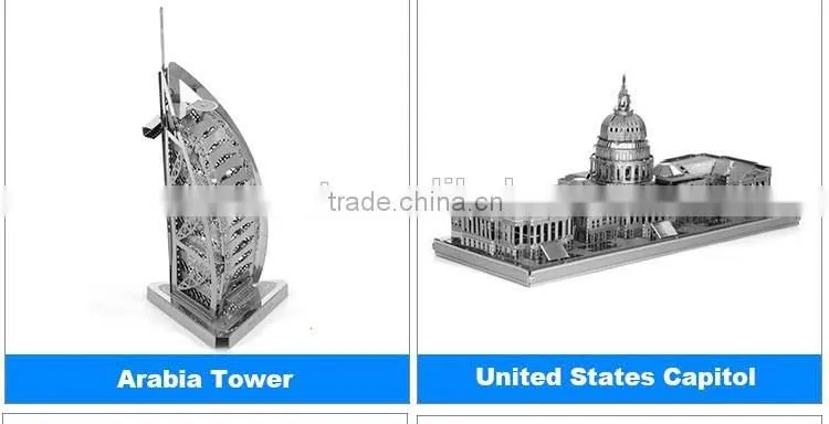 metallic Triumphal arch model 3D mini puzzle for kids and adult