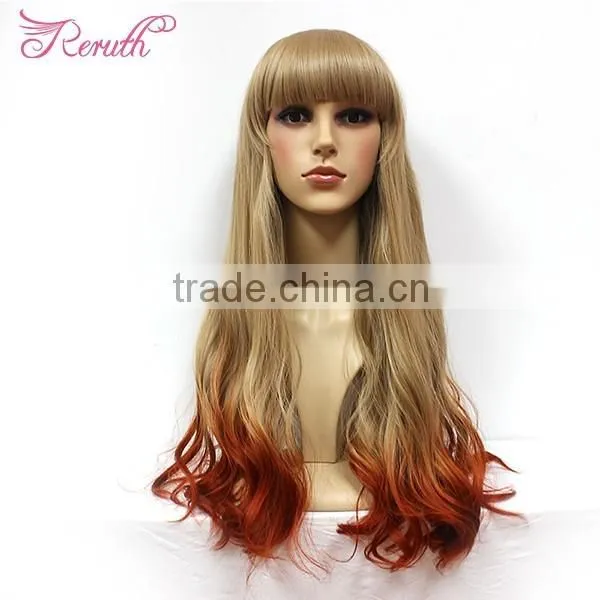 Wholesale High Quality African Long Wavy Fashion Curly Wig