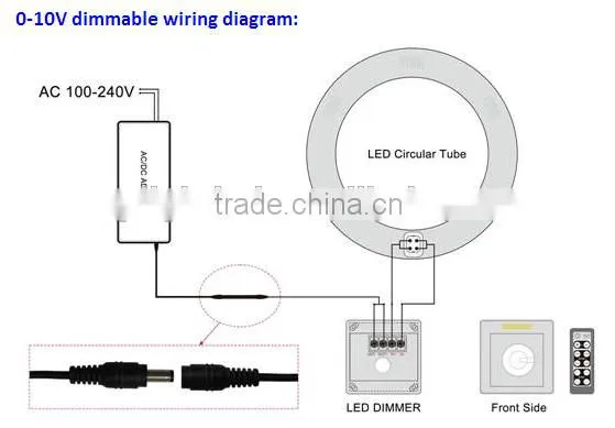 G10Q 12W led circular tube 120V 230V triac dimmable led tube light