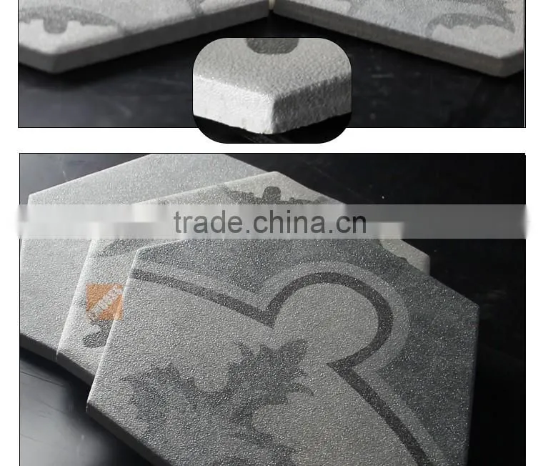 100*200*175mm hexagon mosaic tile poecelain floor tile kitchen bathroom wall tile
