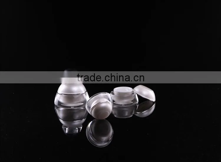 Risepack TUV Acrylic Wide mouth packaging bottles cream jars plastic