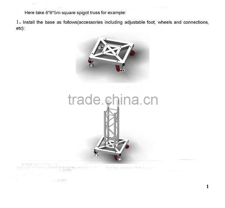 290x290mm light wieght aluminum truss in Guangdong