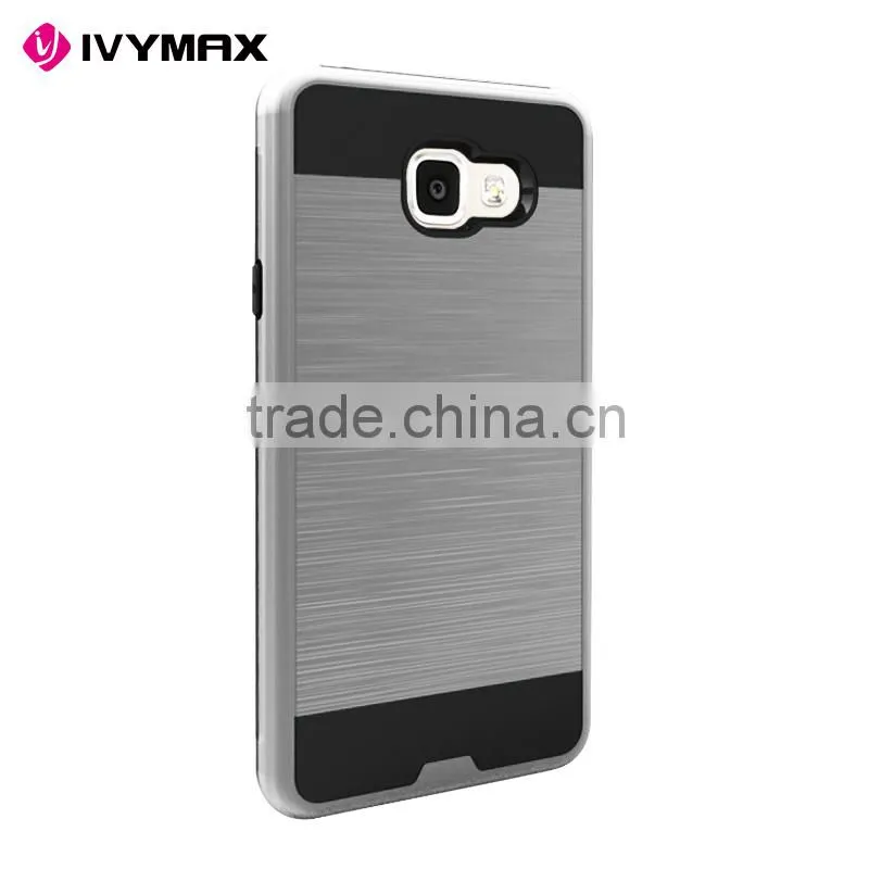 IVYMAX hybrid card to go case black TPU with silk back plate for sansung A710 accessories mobile