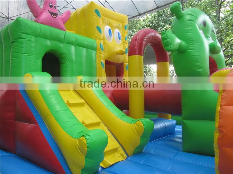 inflatable spongebob theme amusement park game for kids