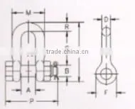 U.S bolt type chain shackle G2150 S2150