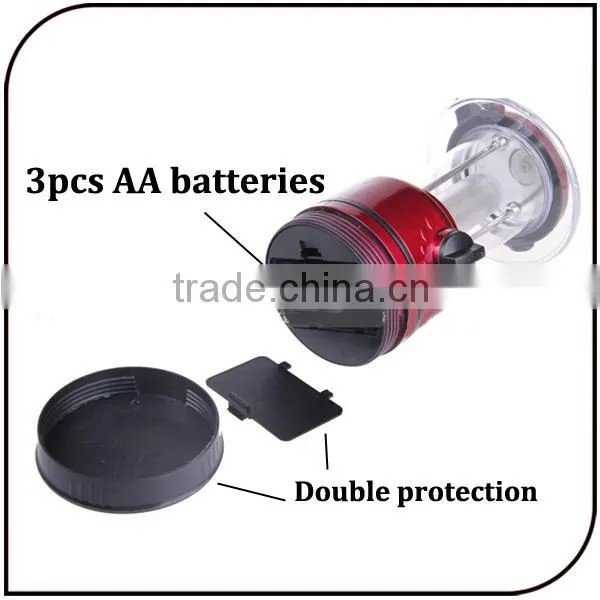 Outdoor portable emergency light 12 led mobile camping lantern with compass