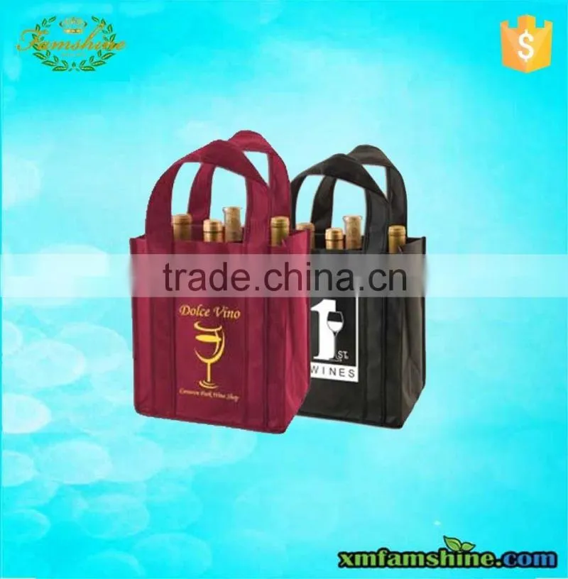 promotion cheap wholsale 6 bottle non woven wine bag