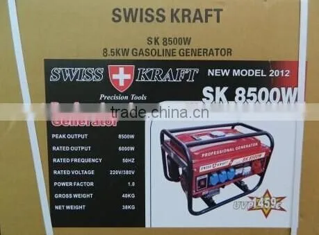 Promotion!!! 8500w Portable Swiss Gasoline Generator /Swiss Kraft Generators