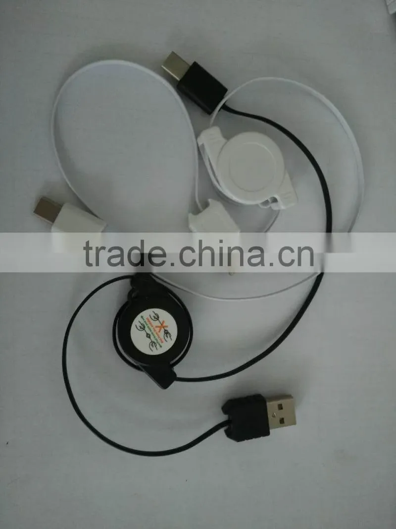 Retractable type c cable