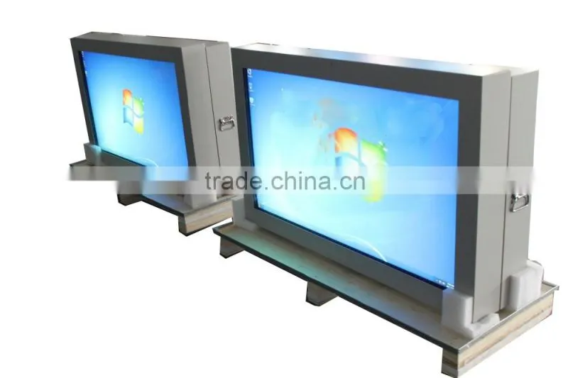 Windows 32 inch system outdoor LCD display with black or silver personal choice of color
