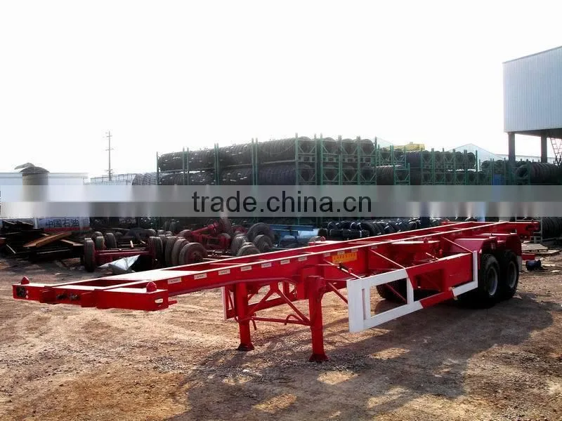 Cheap &best-selling Yellow 40FT Two-Axle Skeletal chassis Semi-Trailer