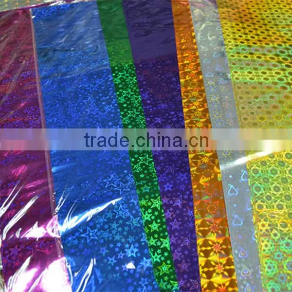 Different Patterns Of High Gloss OPP Holographic Gift Wrapping Film