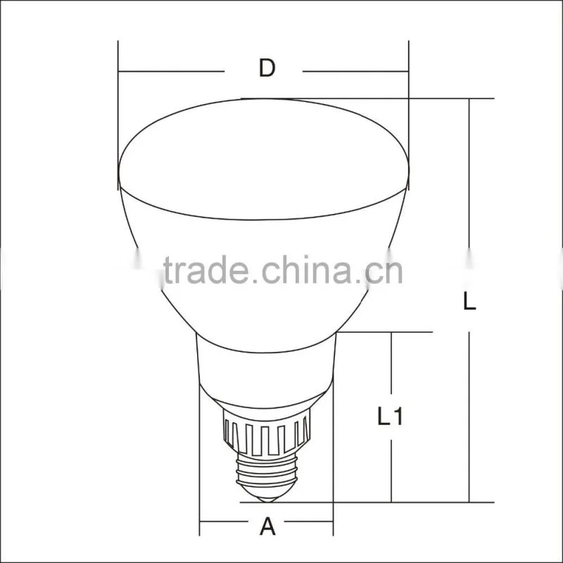 fireproof R40 T4 fluorescent lamp reflector