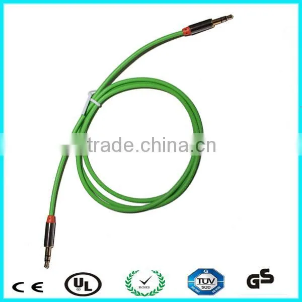 Male to male 3.5mm car aux audio cable