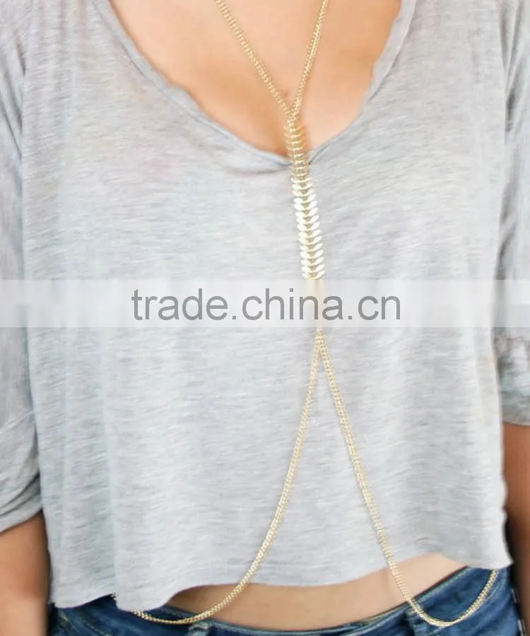 lower moq roll body jewelry chain, slave body chain