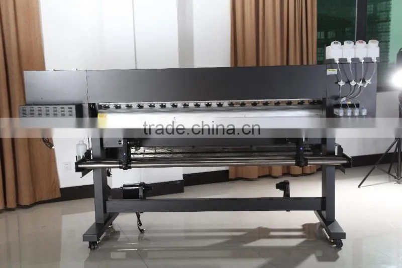 Cheap 1.8m large format dye sublimation inkjet printer with double 5113 print head for sale in china