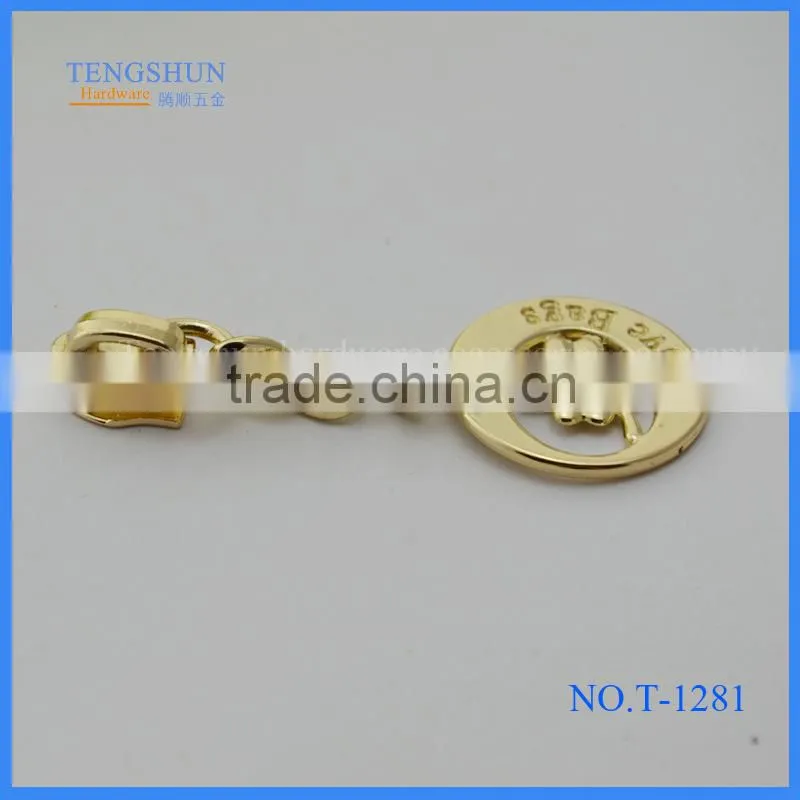 Zinc alloy decorative accessories for purse the metle zipper puller for handbag wholesale