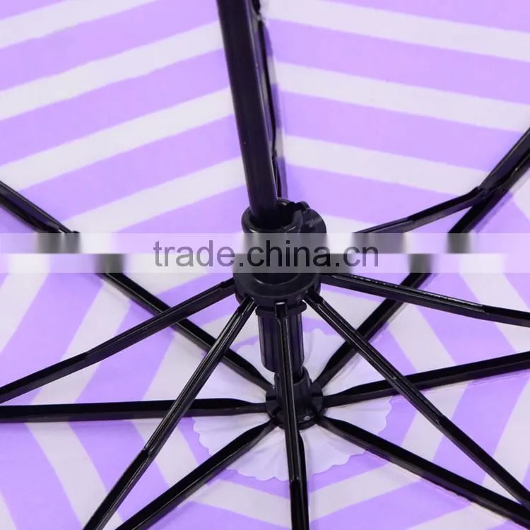 Color Assorted Stripe Mini Umbrella
