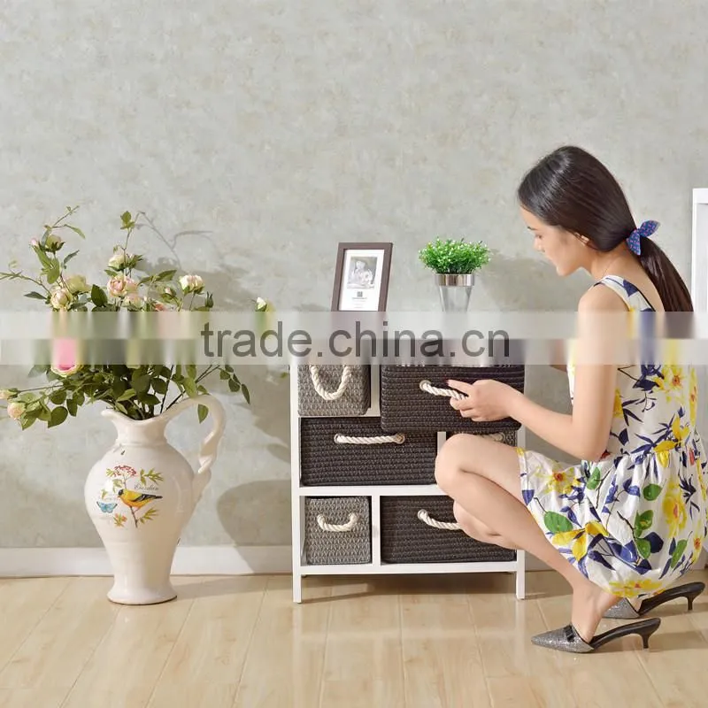Living Room Table,Wooden Nightstands With PVC Drawer