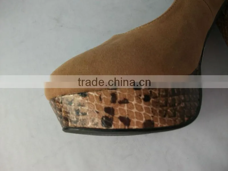 Elegant beautiful suede ladies dress shoes high heel shoes
