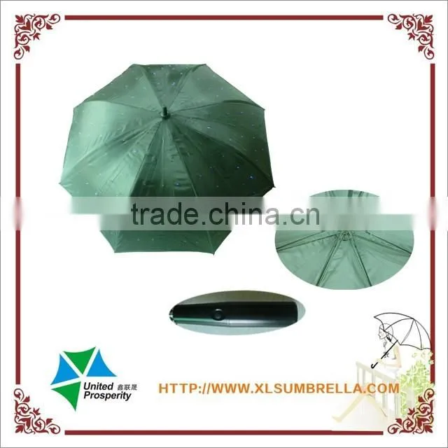 Fashional double canopy LED umbrella
