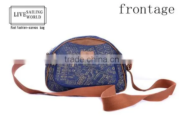 Classical Chinese handmade folk style ladies canvas messenger bag
