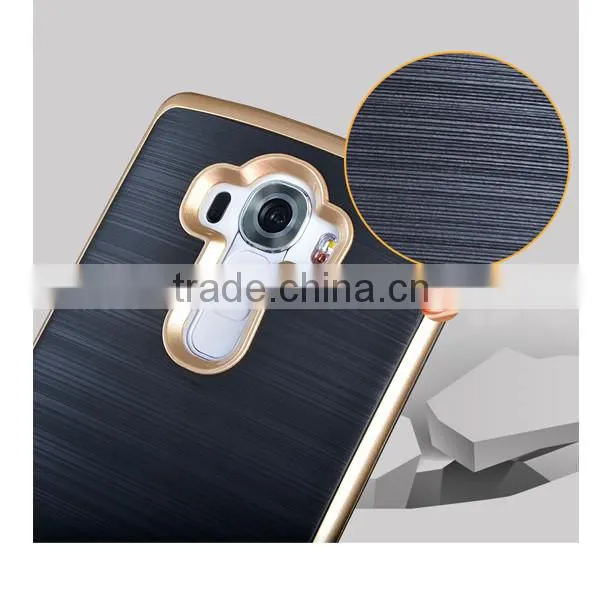 C&T Heavy Duty Brushed Metal Texture Hybrid Dual Layer Slim Protector Case Cover for LG G4