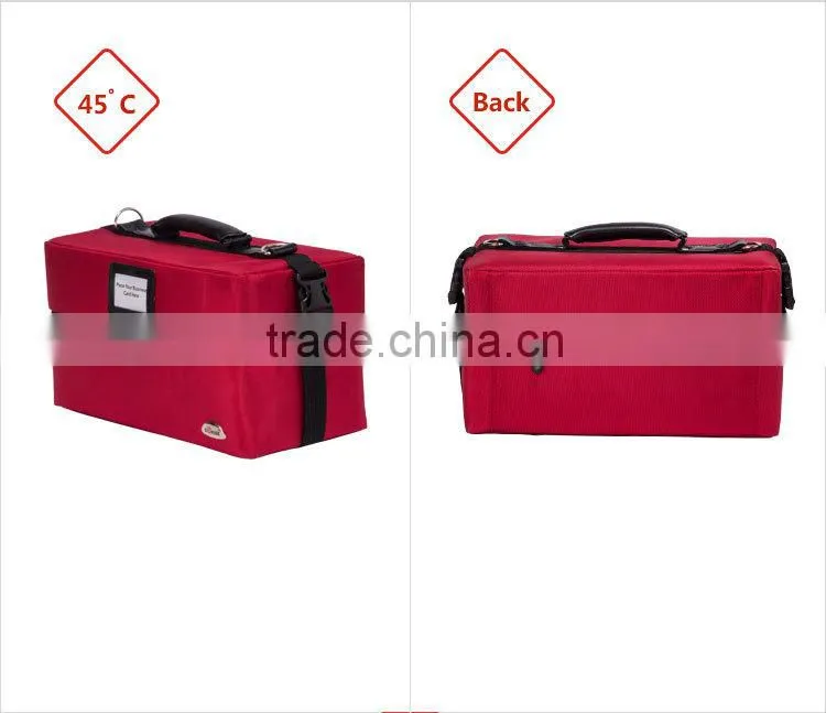2015 Fashionable Red Nylon Carry Makeup Case