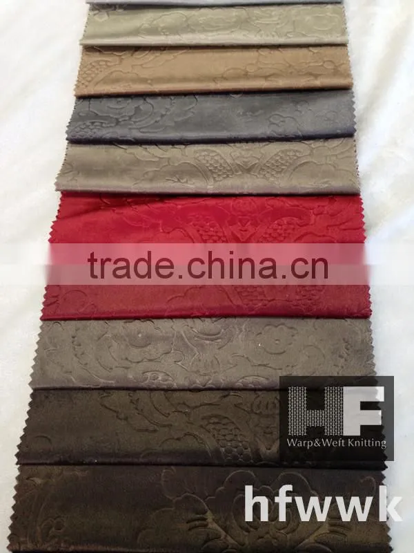 100% polyester 3D embossed fake super soft velvet fabric for sofa